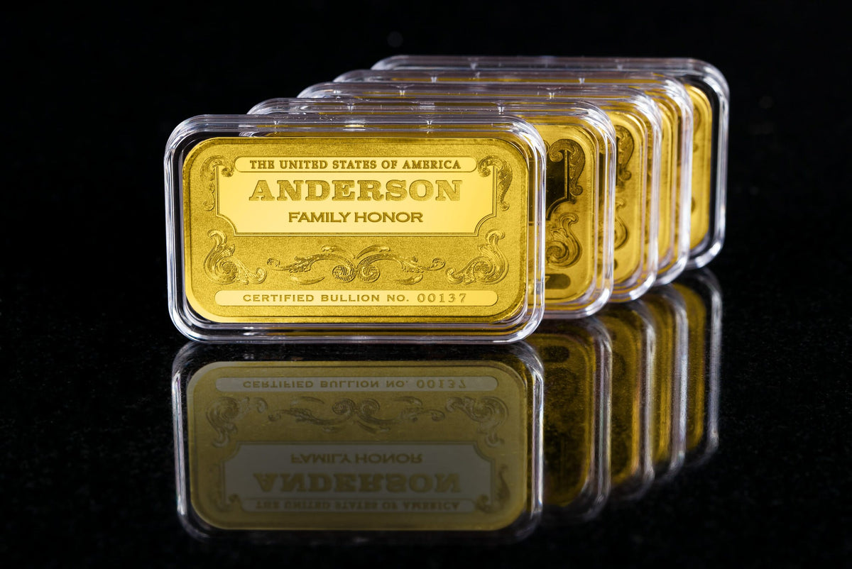 24K Gold Plated Personalized Bars