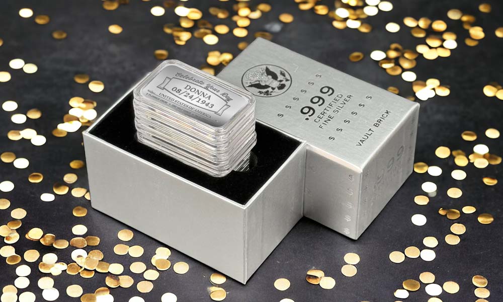Personalized Birthday Silver Bars