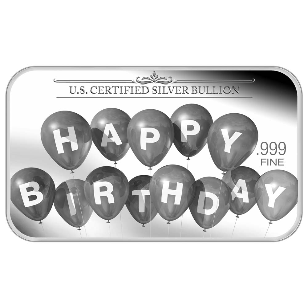 Personalized Birthday Silver Bars