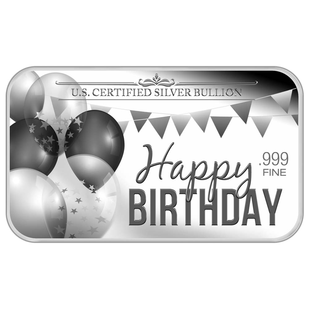 Personalized Birthday Silver Bars