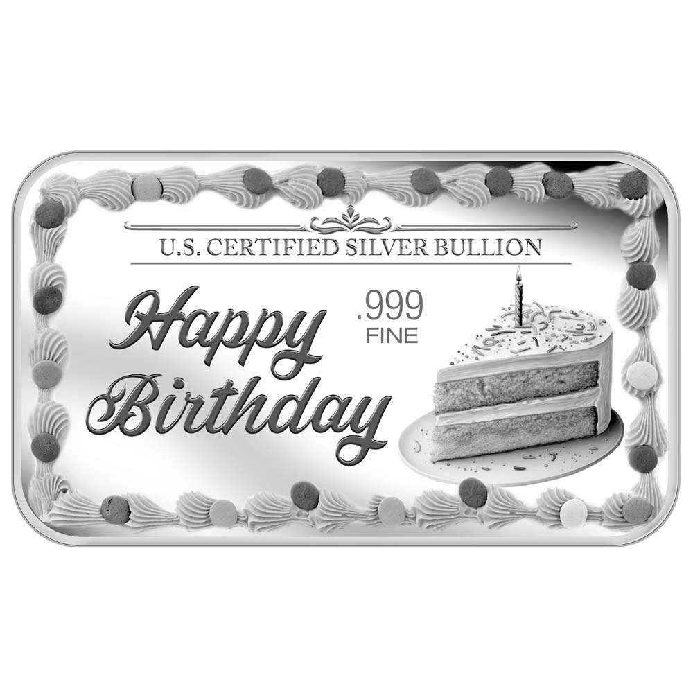 Personalized Birthday Silver Bars