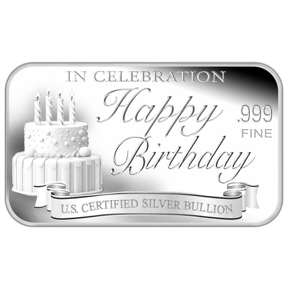 Personalized Birthday Silver Bars