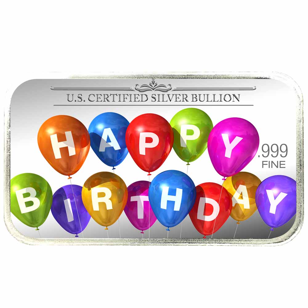 Personalized Birthday Silver Bars
