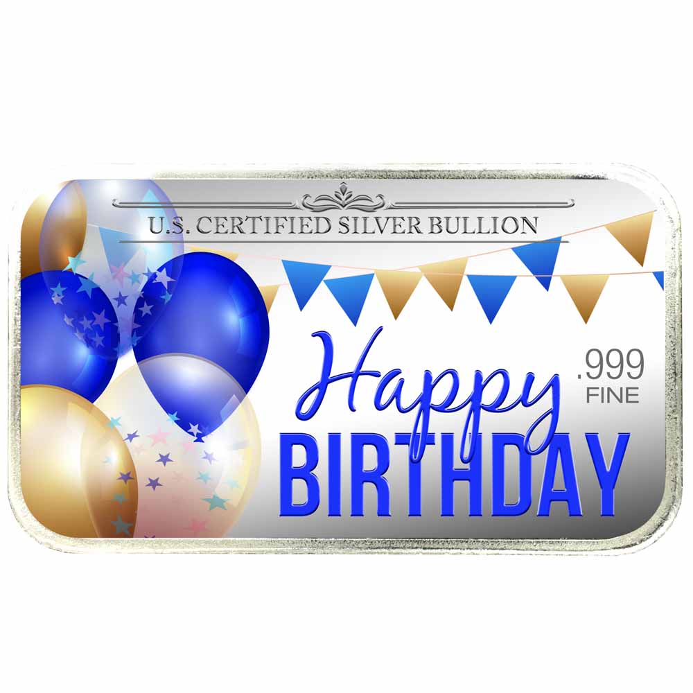 Personalized Birthday Silver Bars