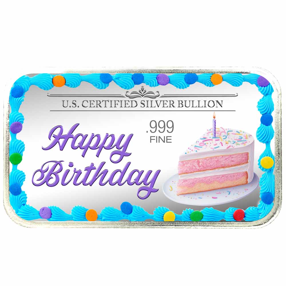 Personalized Birthday Silver Bars