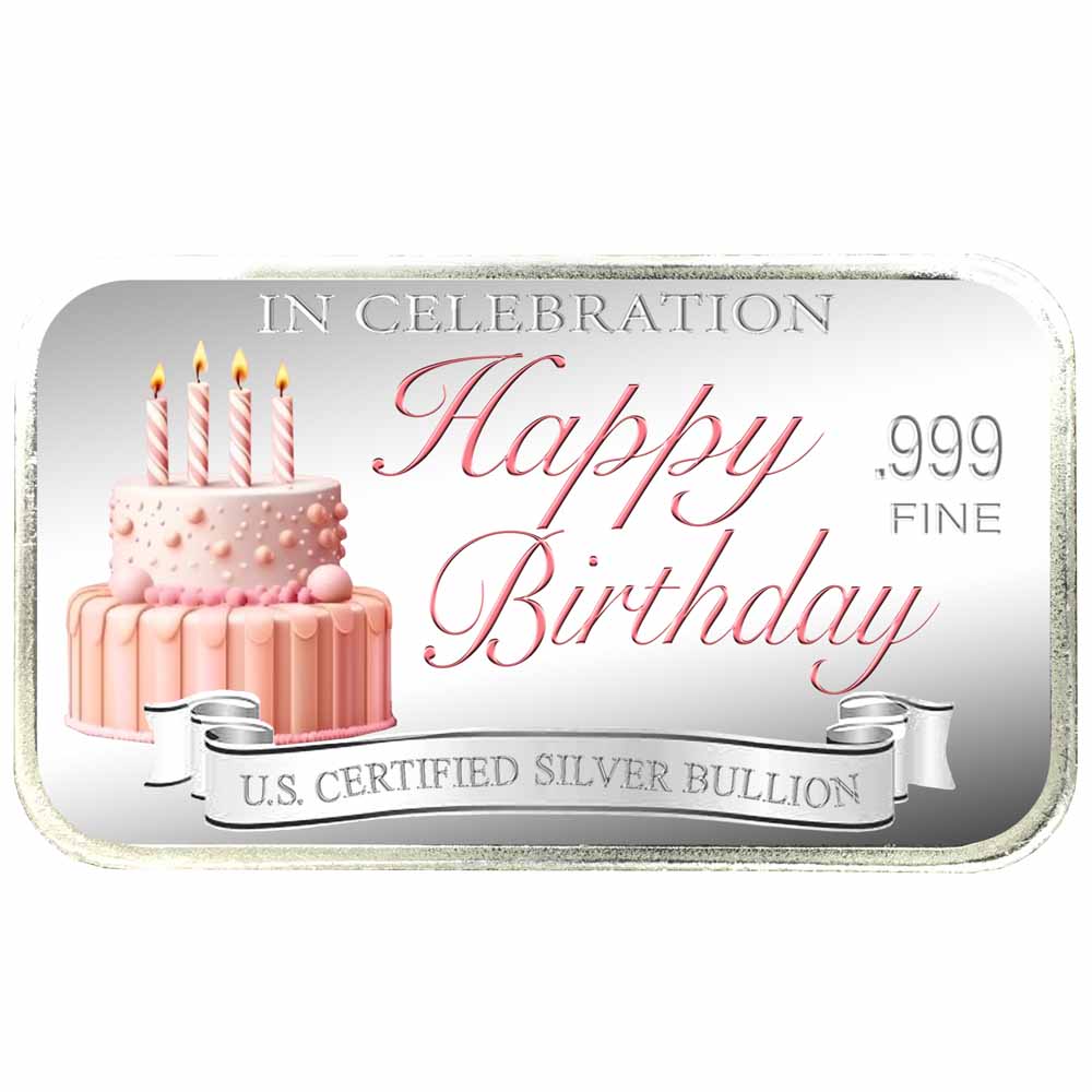 Personalized Birthday Silver Bars