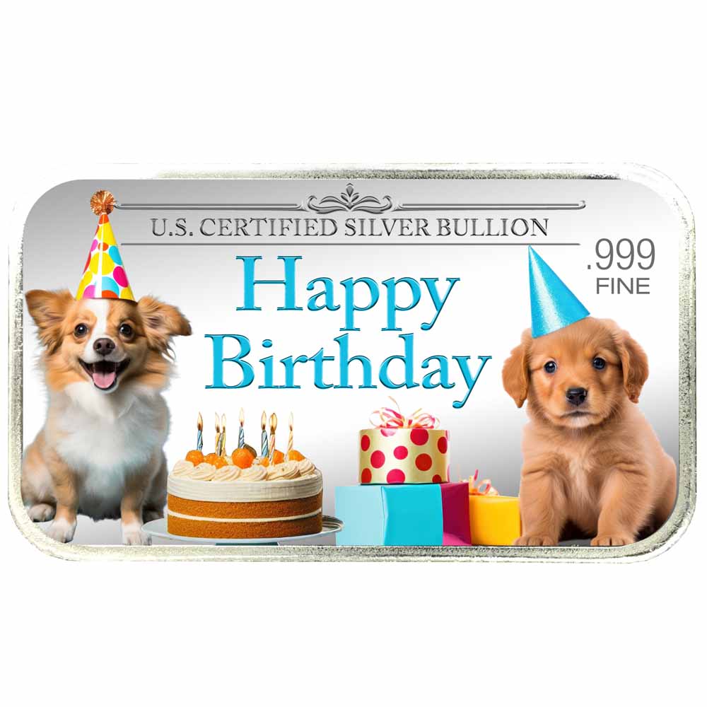 Personalized Birthday Silver Bars