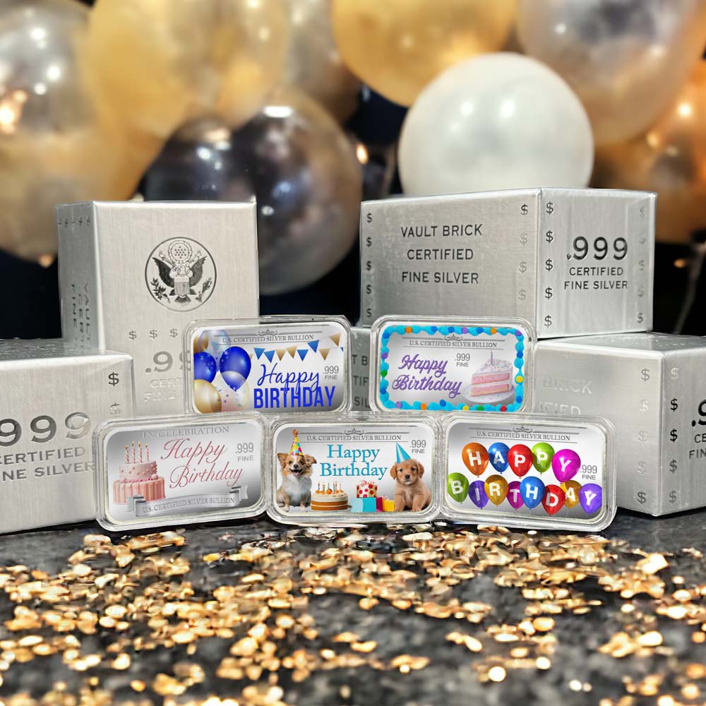 Personalized Birthday Silver Bars