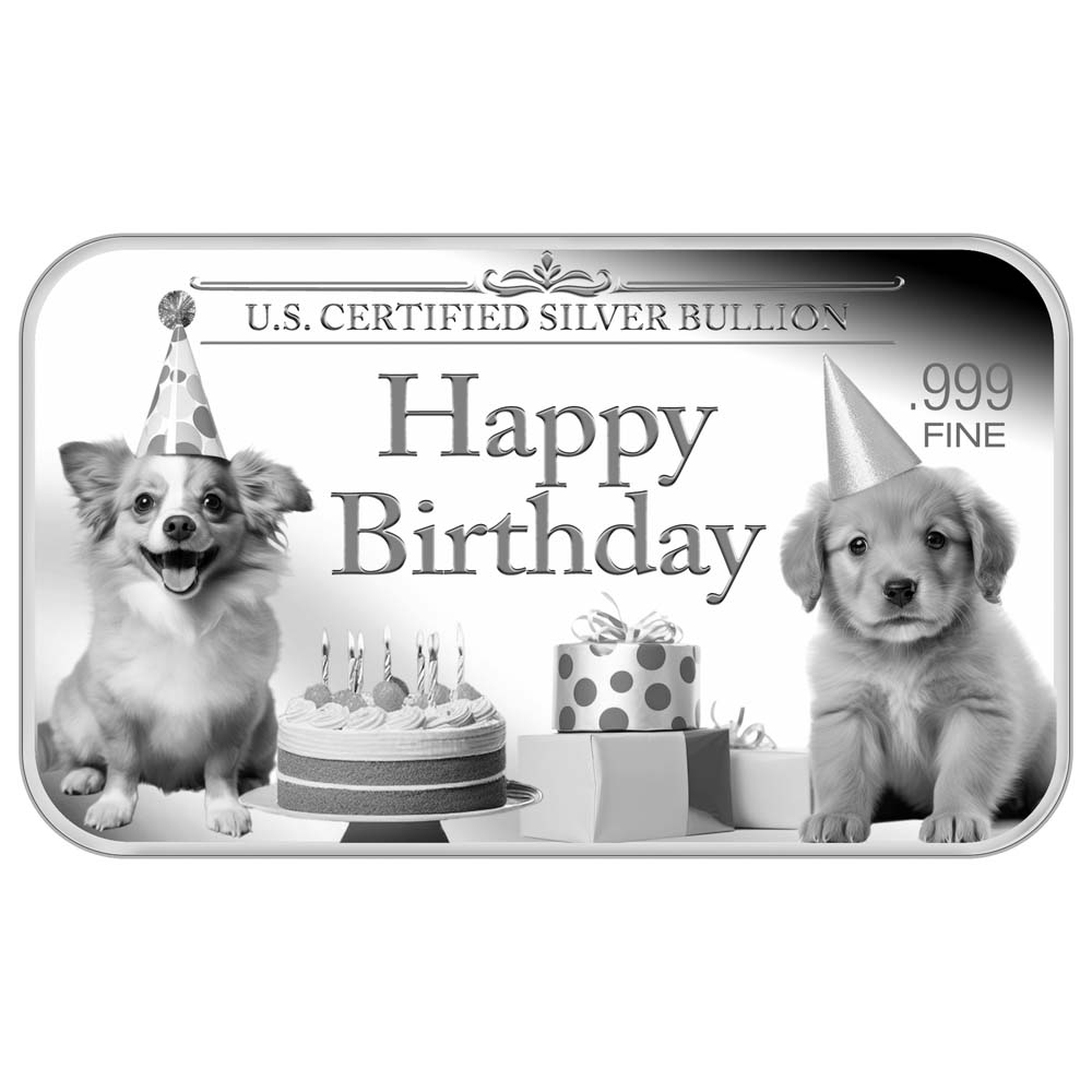 Personalized Birthday Silver Bars