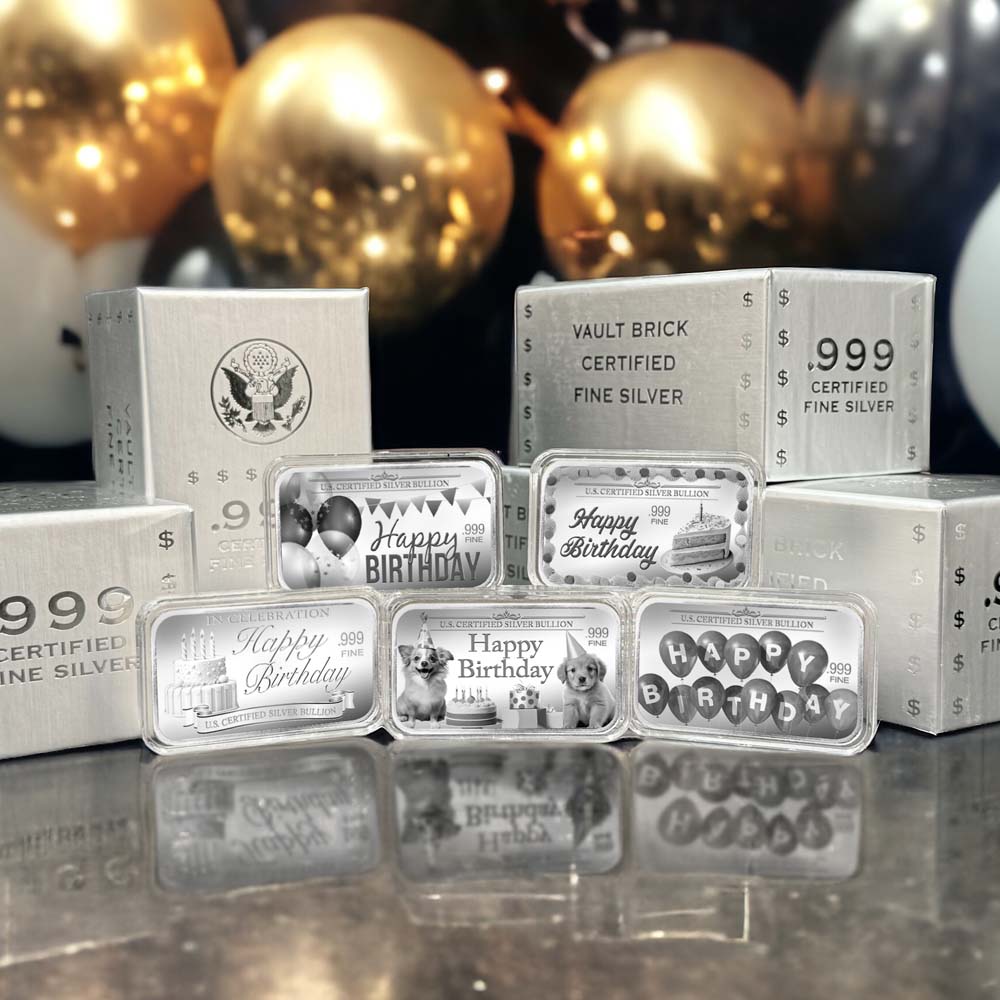 Personalized Birthday Silver Bars