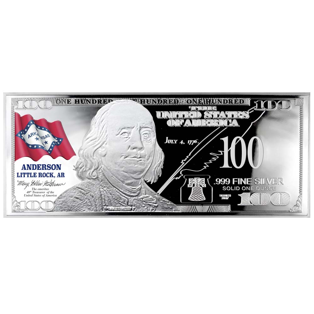 Franklin State Flag Silver Bars