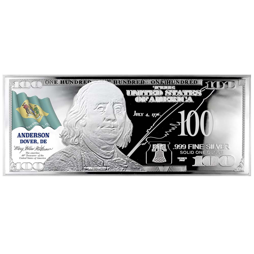 Franklin State Flag Silver Bars