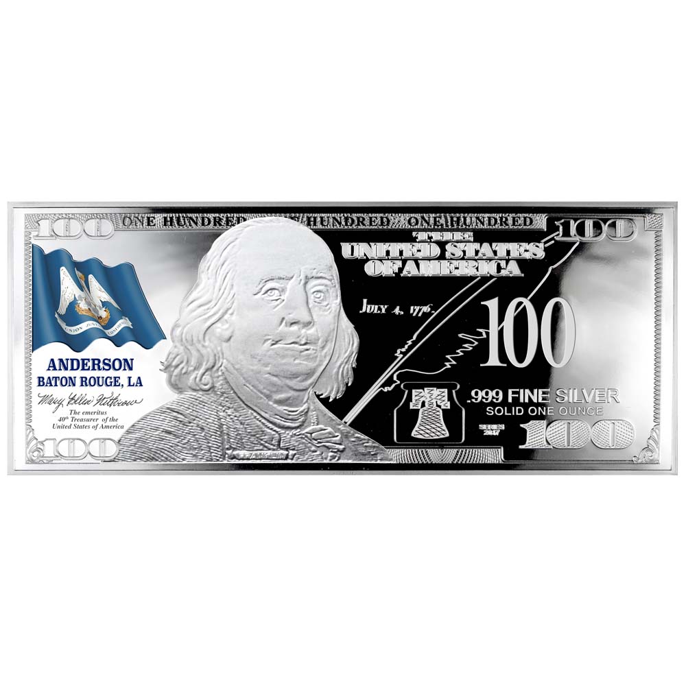 Franklin State Flag Silver Bars