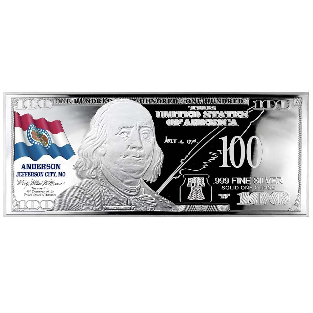 Franklin State Flag Silver Bars