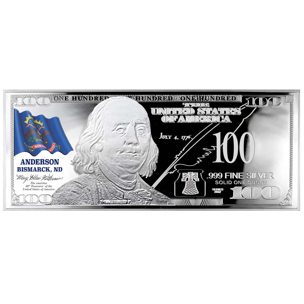 Franklin State Flag Silver Bars
