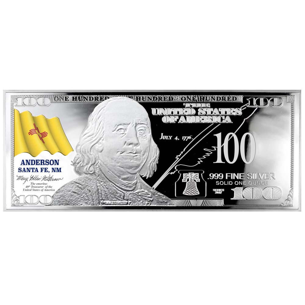 Franklin State Flag Silver Bars