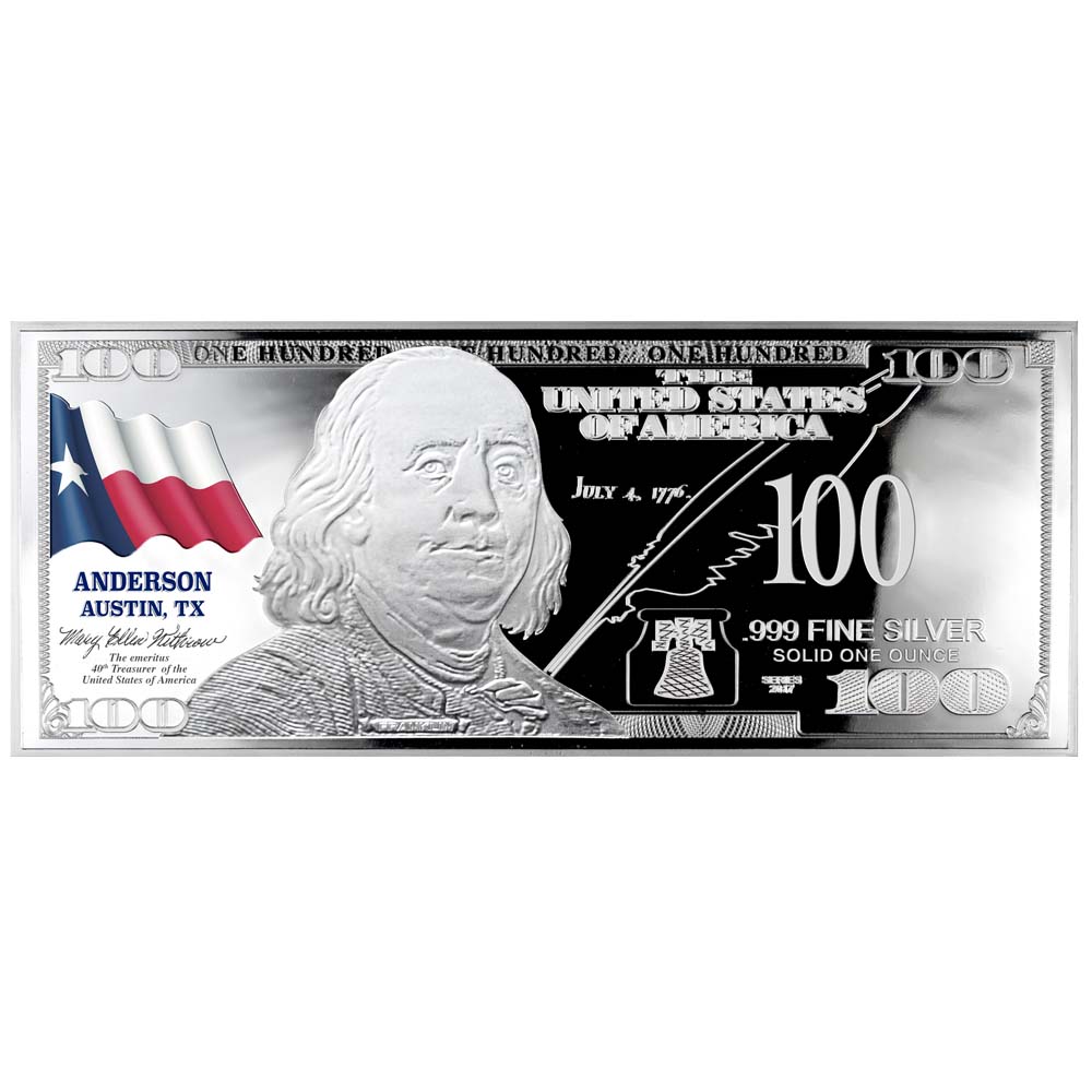 Franklin State Flag Silver Bars