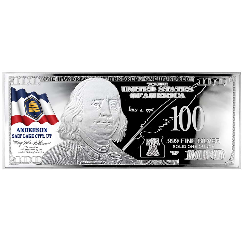 Franklin State Flag Silver Bars
