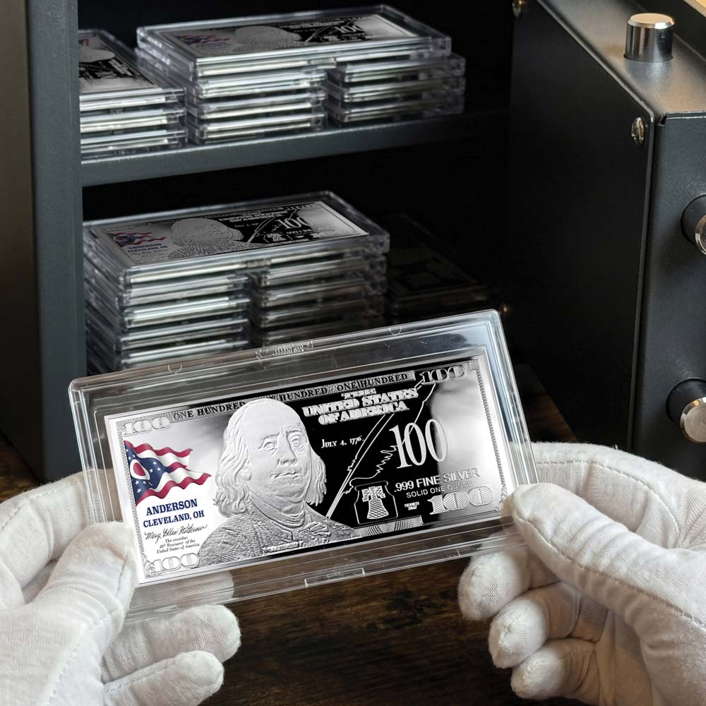 Franklin State Flag Silver Bars