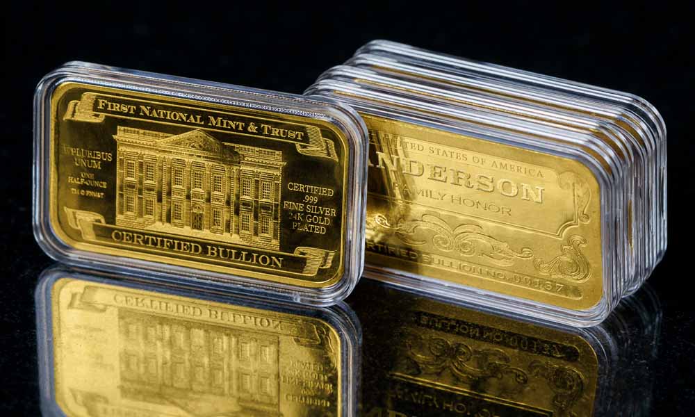 24K Gold Plated Personalized Bars