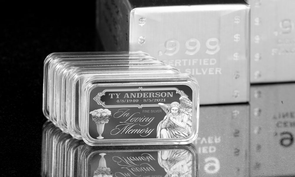Personalized Memorial Silver Bars