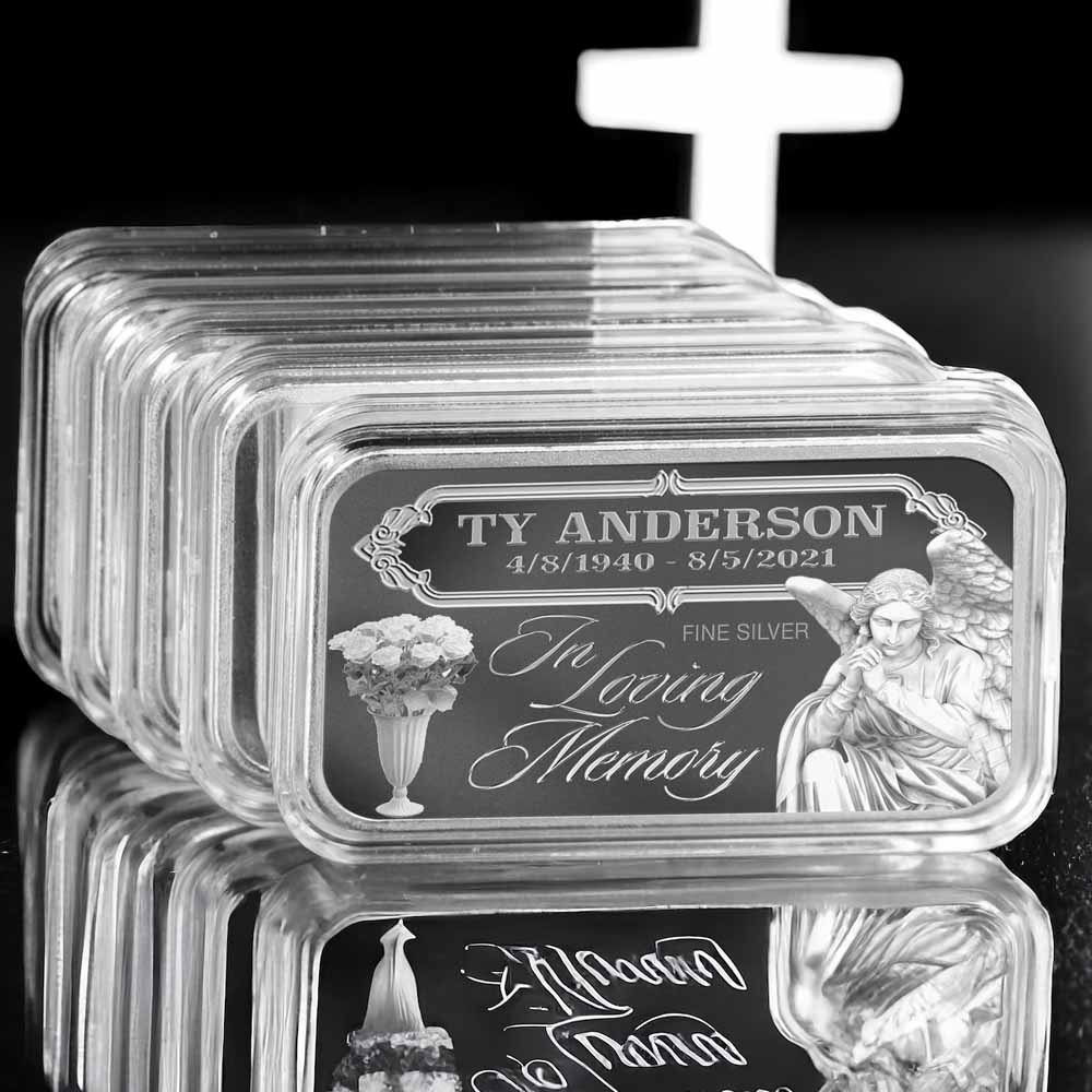 Personalized Memorial Silver Bars