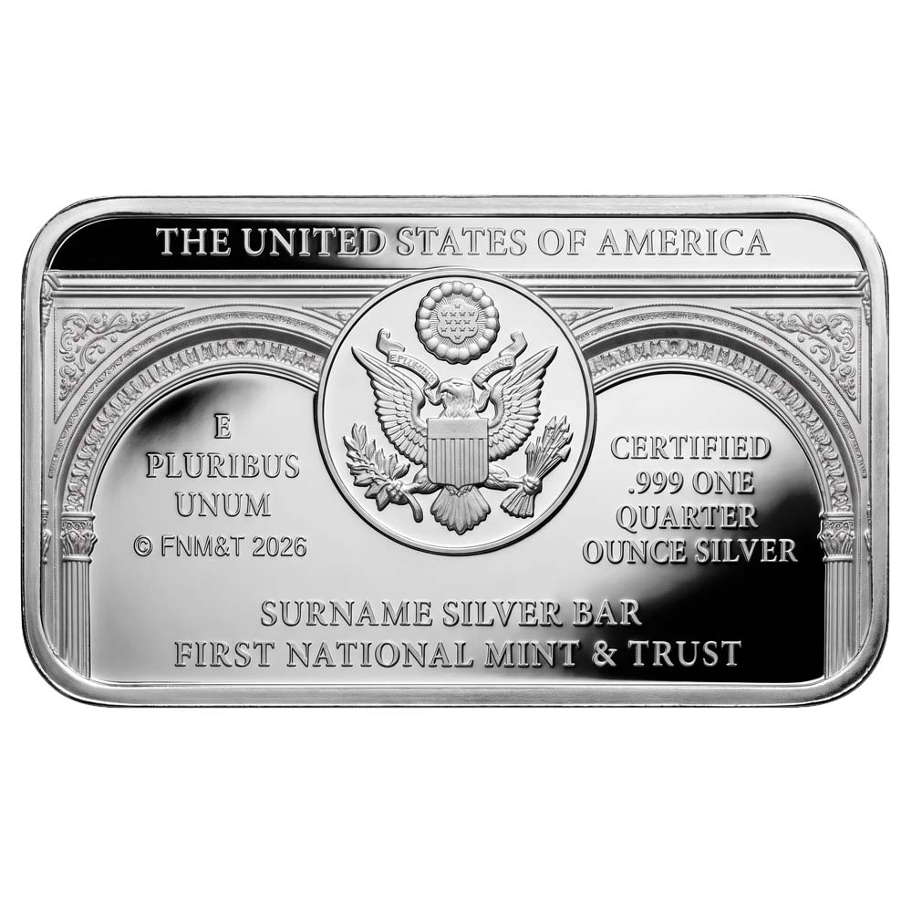 Surname Name Silver Bars