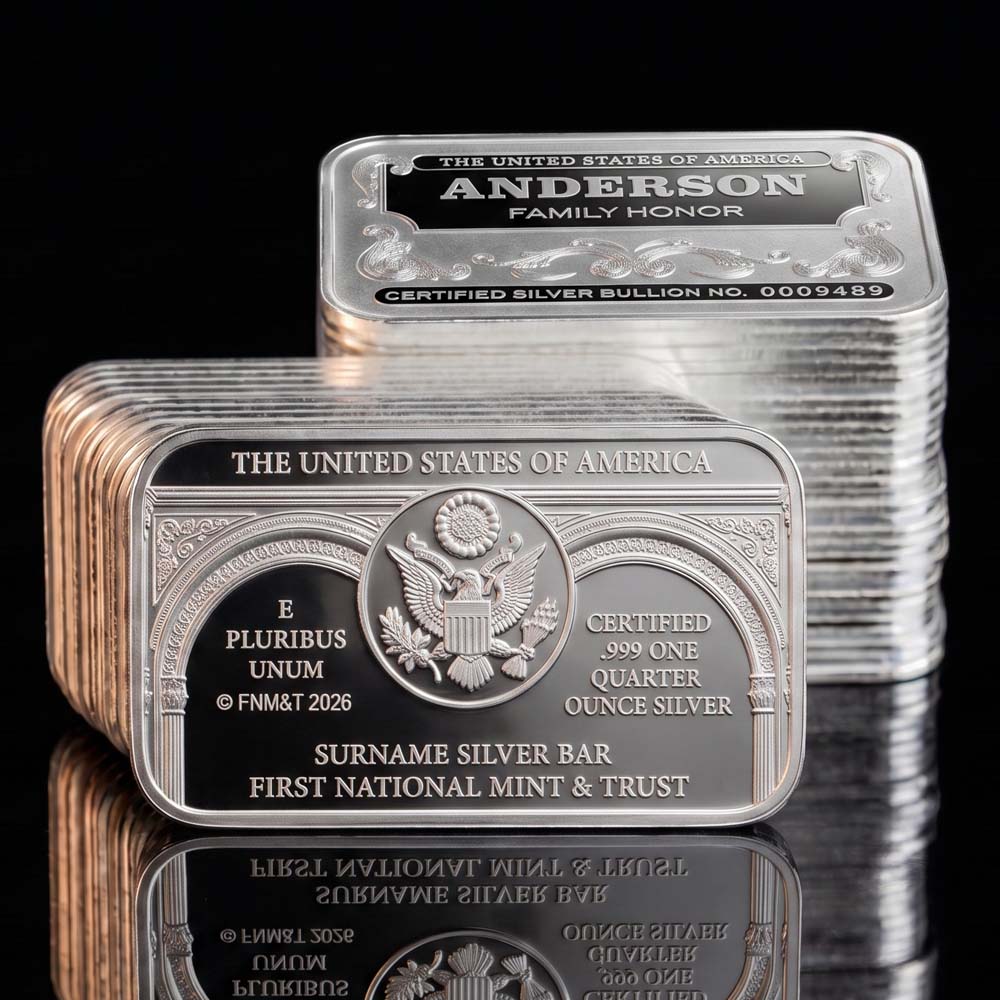 Surname Name Silver Bars