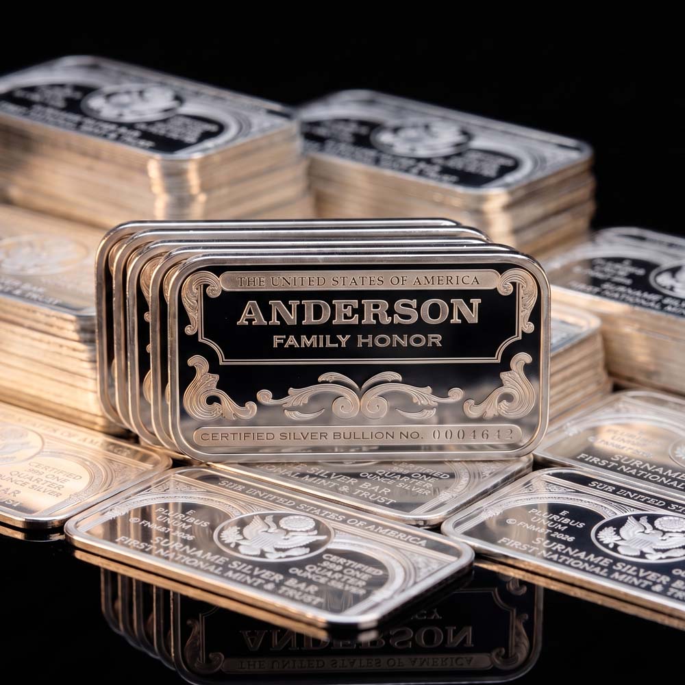 Surname Name Silver Bars
