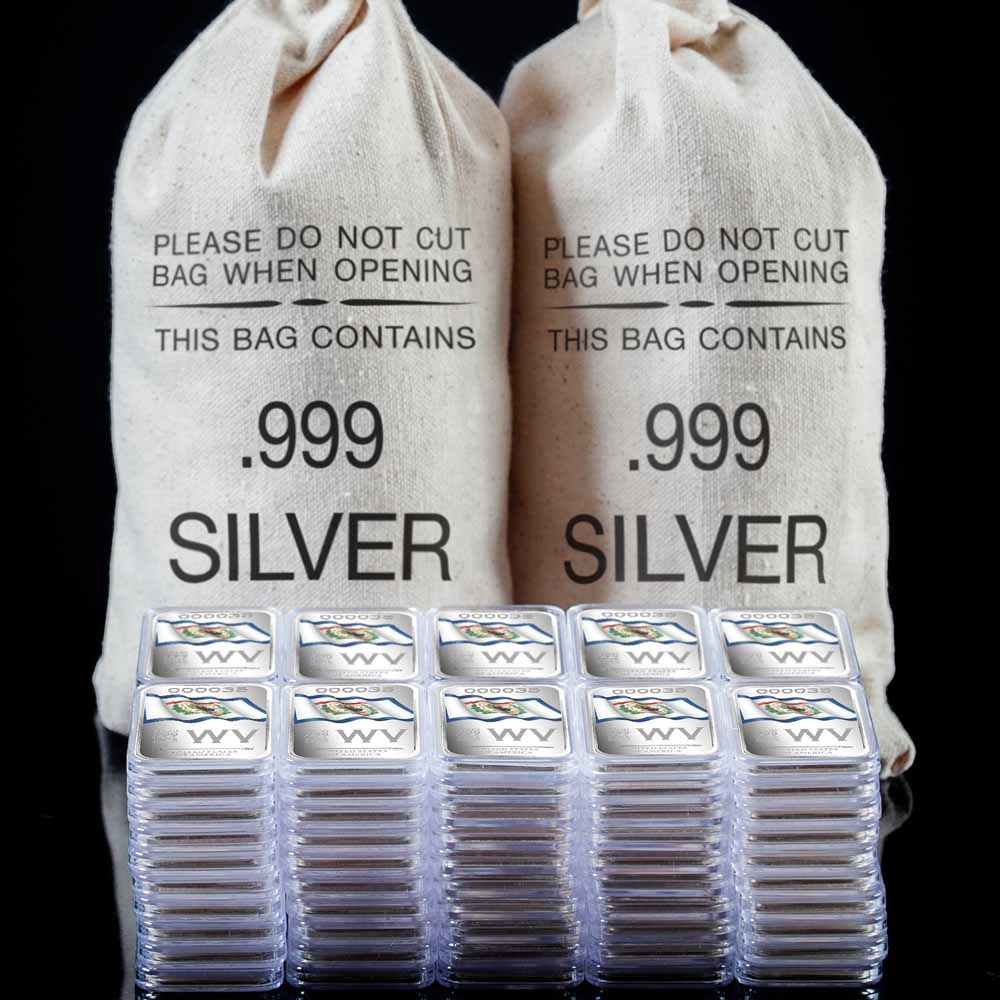 State Flag Silver Vault Bags