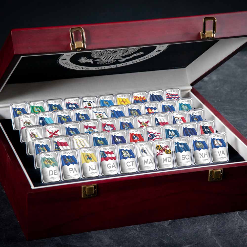State Flag Silver Bars - All 50 States