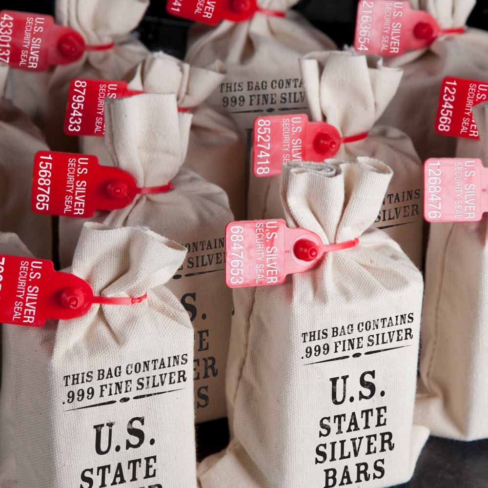 State Flag Silver Vault Bags