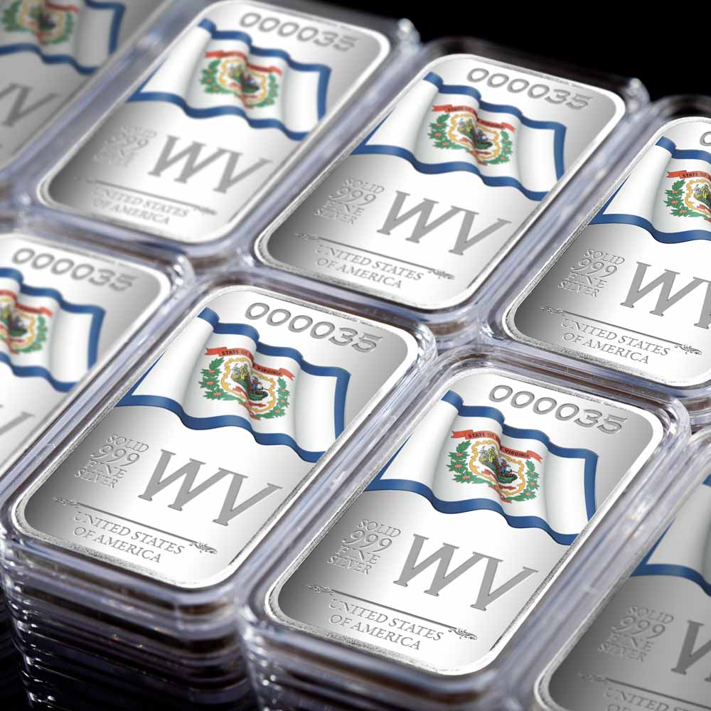 State Flag Silver Vault Bags