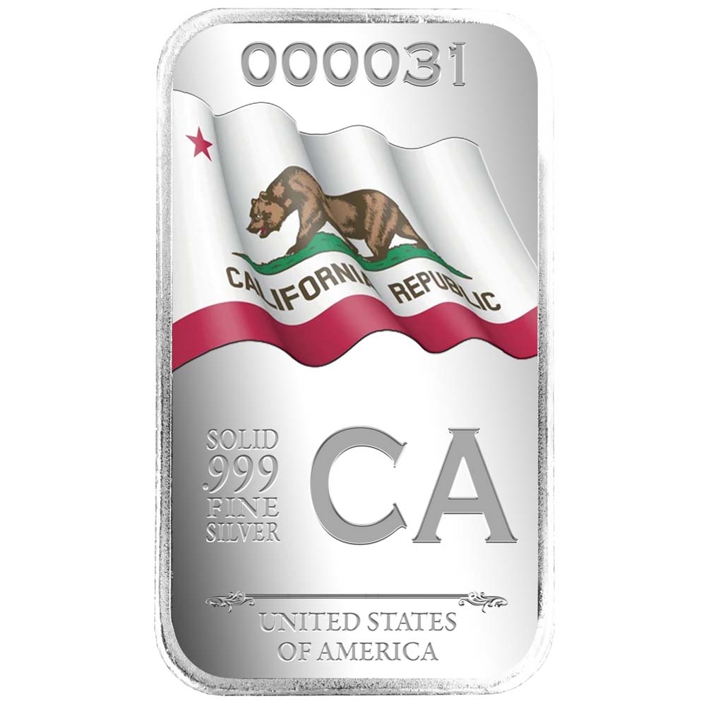 State Flag Silver Vault Bags