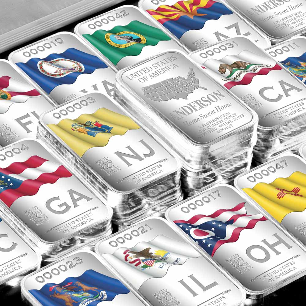 State Flag Silver Bars