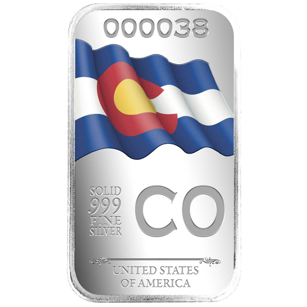 State Flag Silver Vault Bags