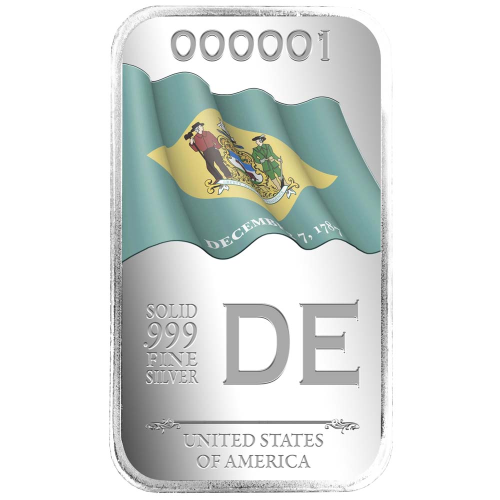 State Flag Silver Vault Bags
