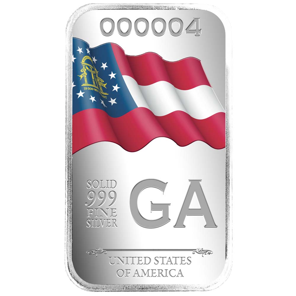 State Flag Silver Vault Bags