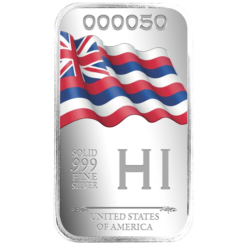 State Flag Silver Vault Bags