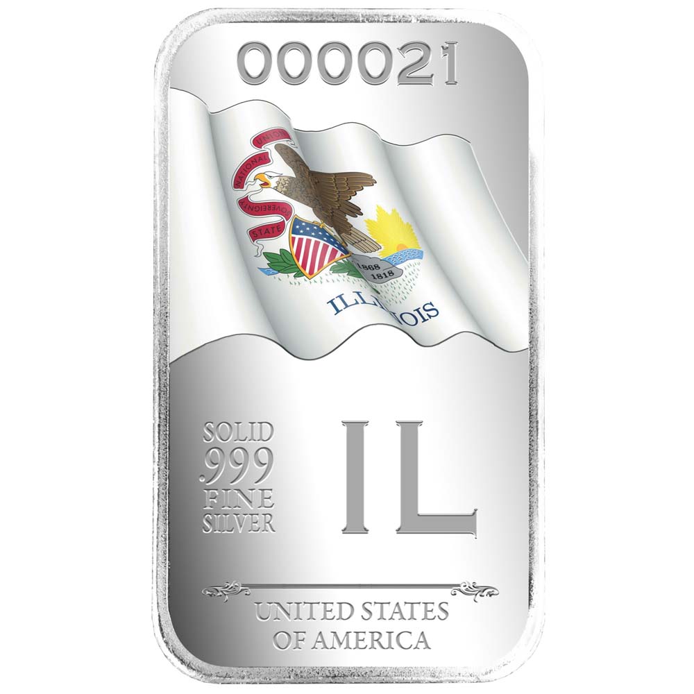 State Flag Silver Vault Bags