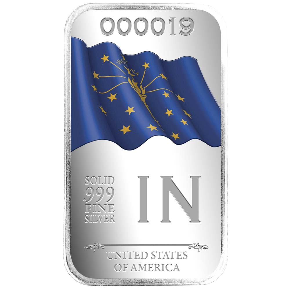 State Flag Silver Vault Bags