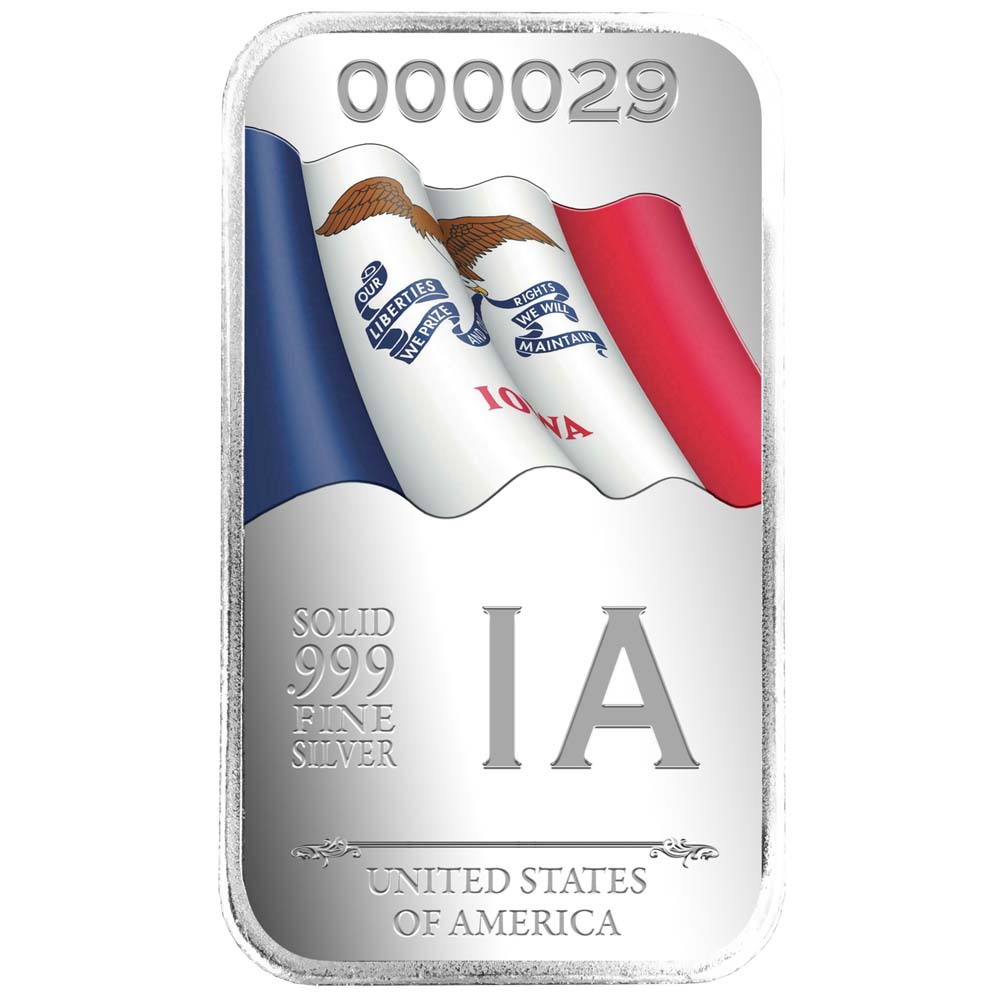 State Flag Silver Vault Bags