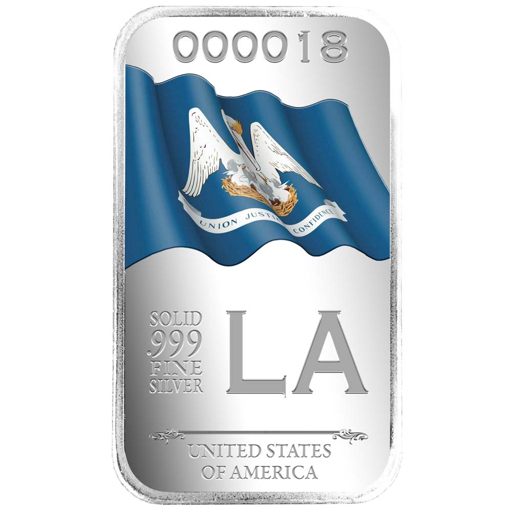 State Flag Silver Vault Bags