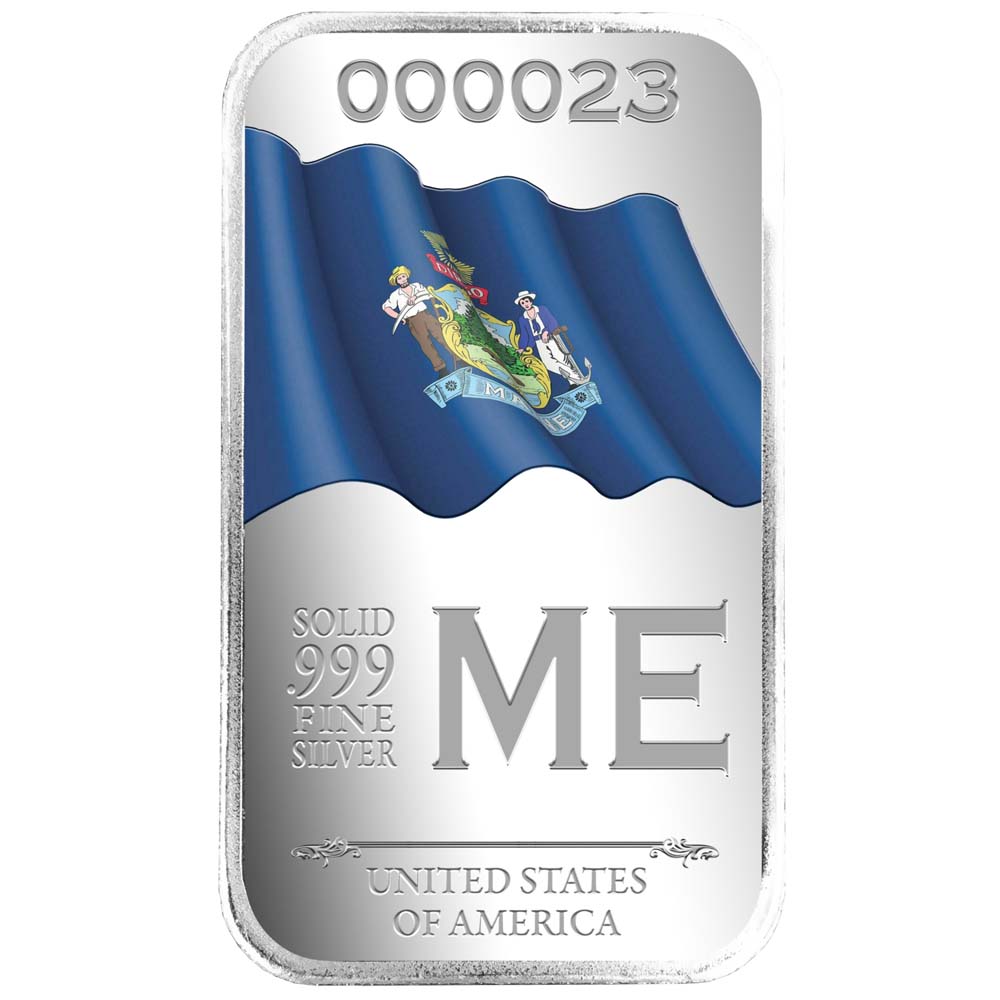 State Flag Silver Vault Bags