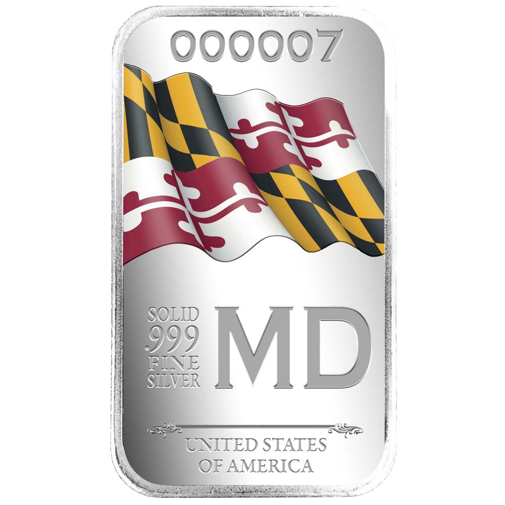 State Flag Silver Vault Bags