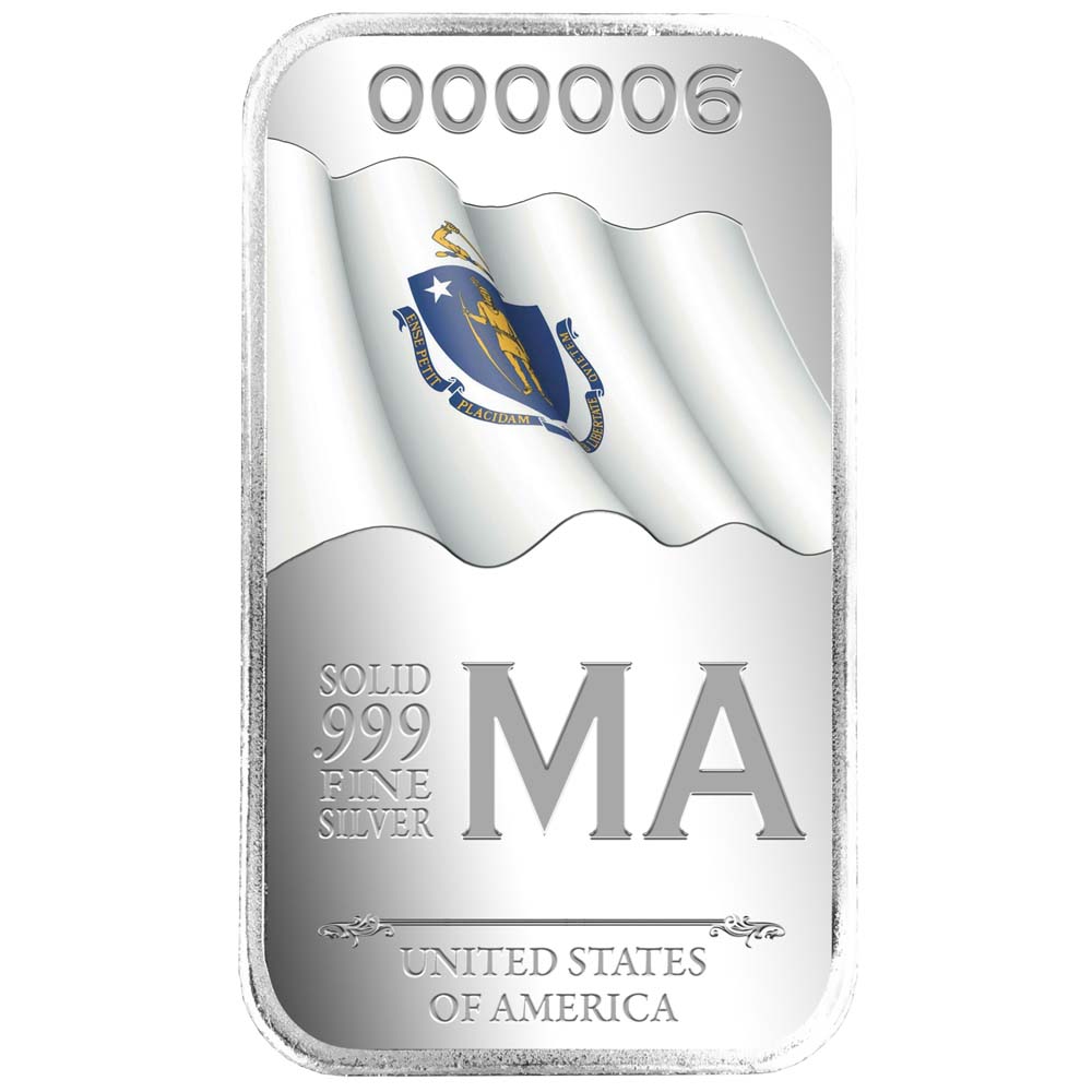 State Flag Silver Vault Bags