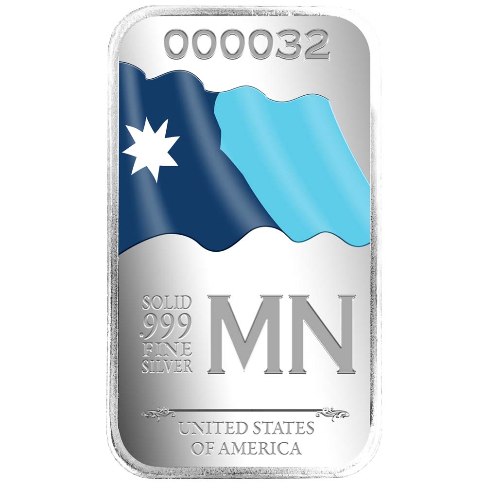 State Flag Silver Vault Bags
