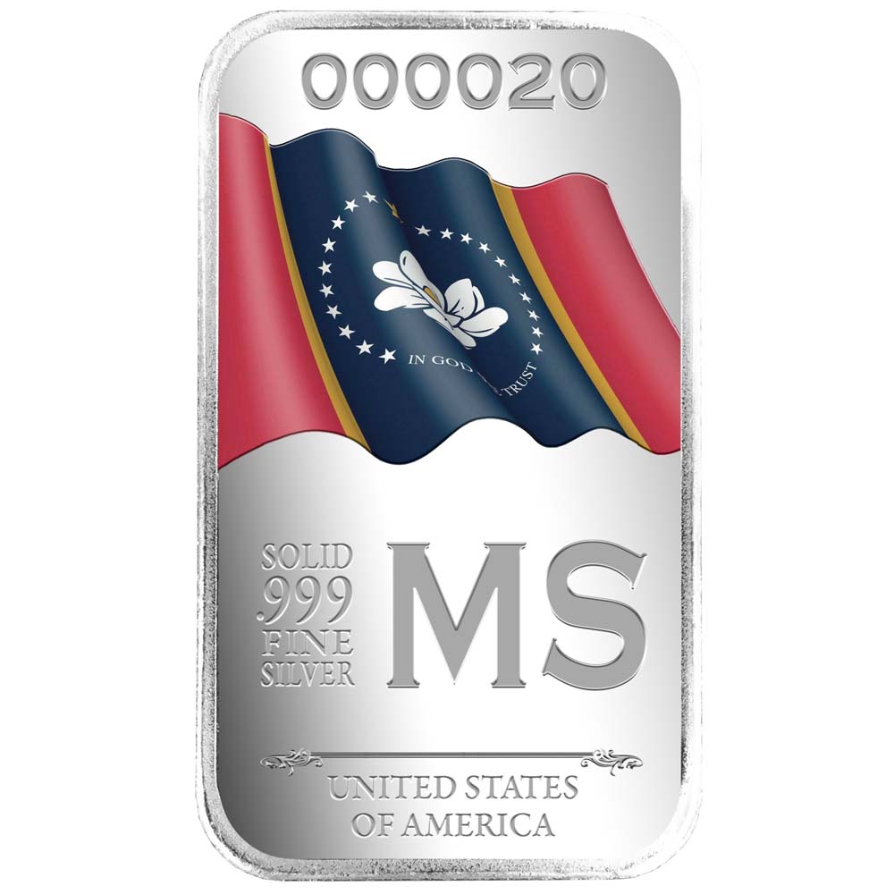 State Flag Silver Vault Bags