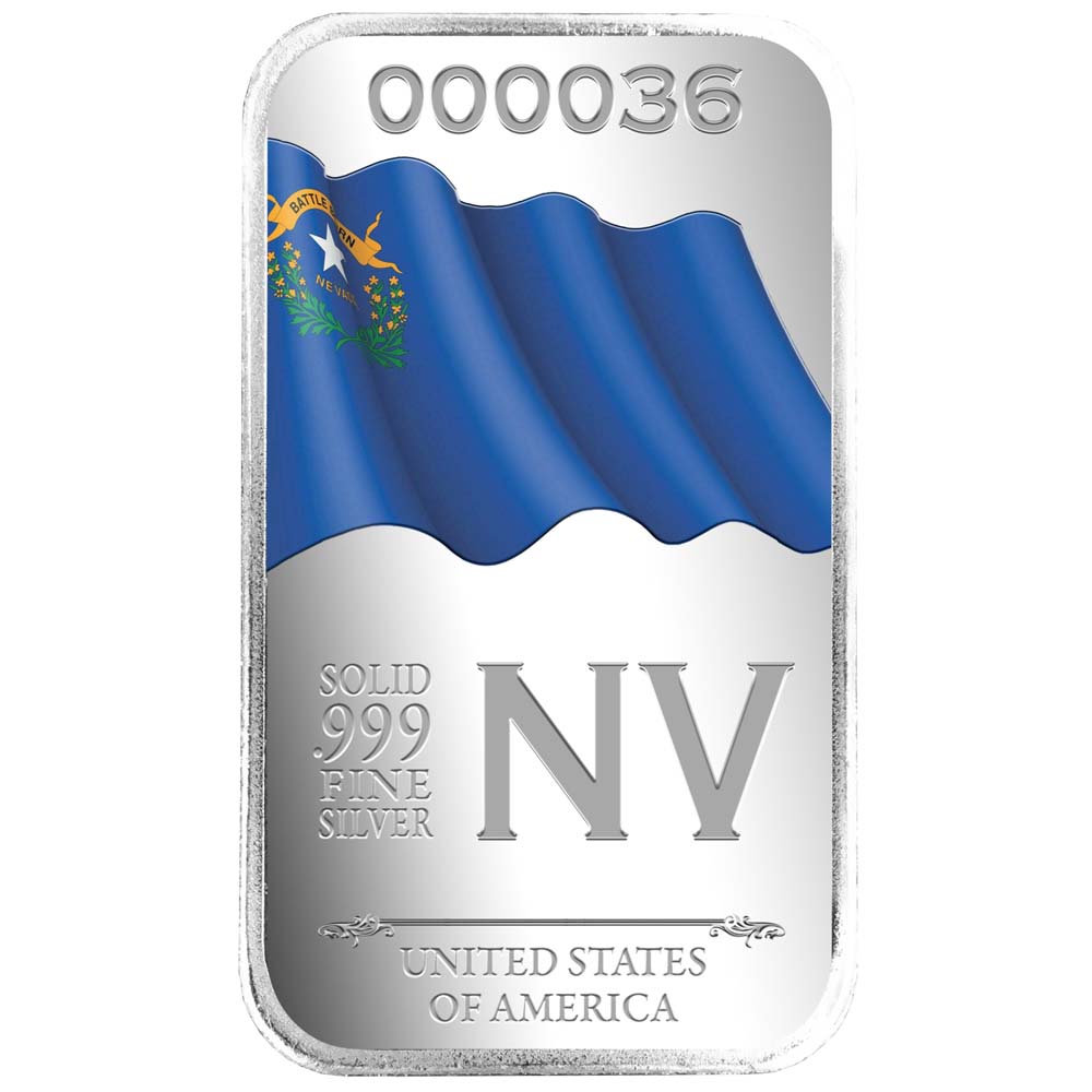 State Flag Silver Vault Bags