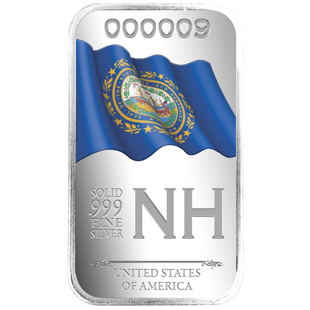 State Flag Silver Vault Bags